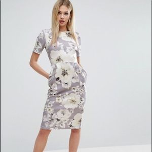 ASOS Floral Print Pencil Dress